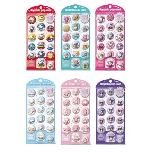 サンリオキャラクターズ カプセルポップシール カミオジャパン Sanrio| ハローキティ・シナモロール他