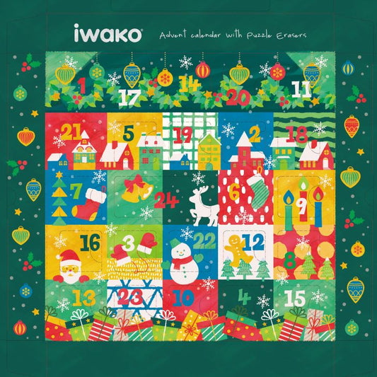 24pcs Christmas Advent Calendar Iwako Japanese Puzzle Eraser
