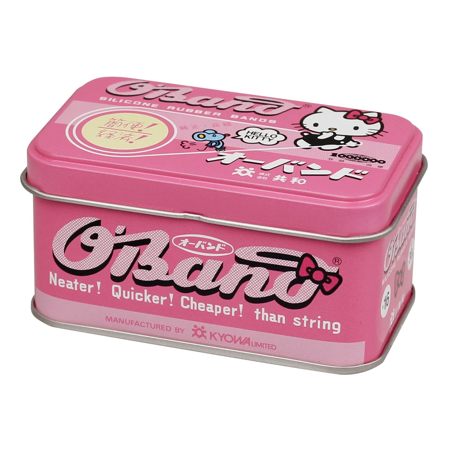 オーバンド ハローキティ 缶 30g #16 ピンク GGS-040-KT シリコーン製