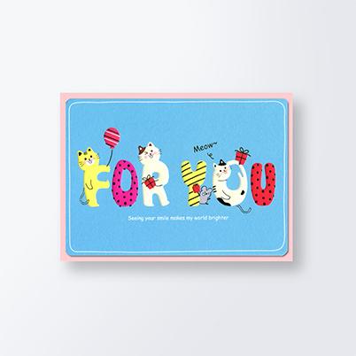クリエイトジー グリーティングカード FOR YOU キャット CGC1397