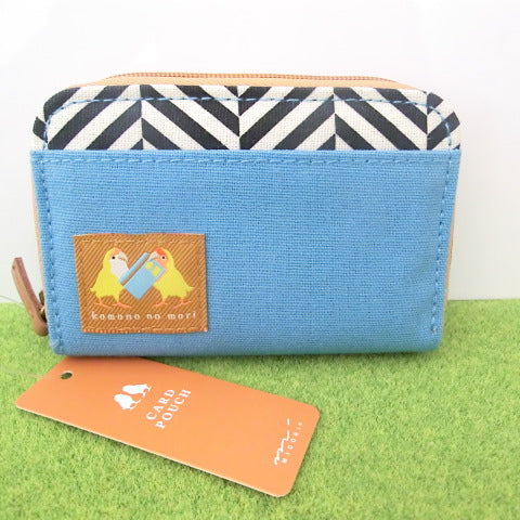 ミドリ カードポーチ コザクラインコ柄